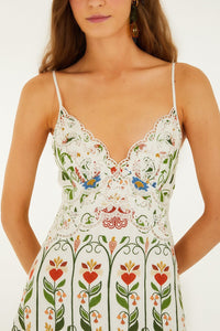 Stitched Garden Off White Robe midi - Stitched Garden Off White