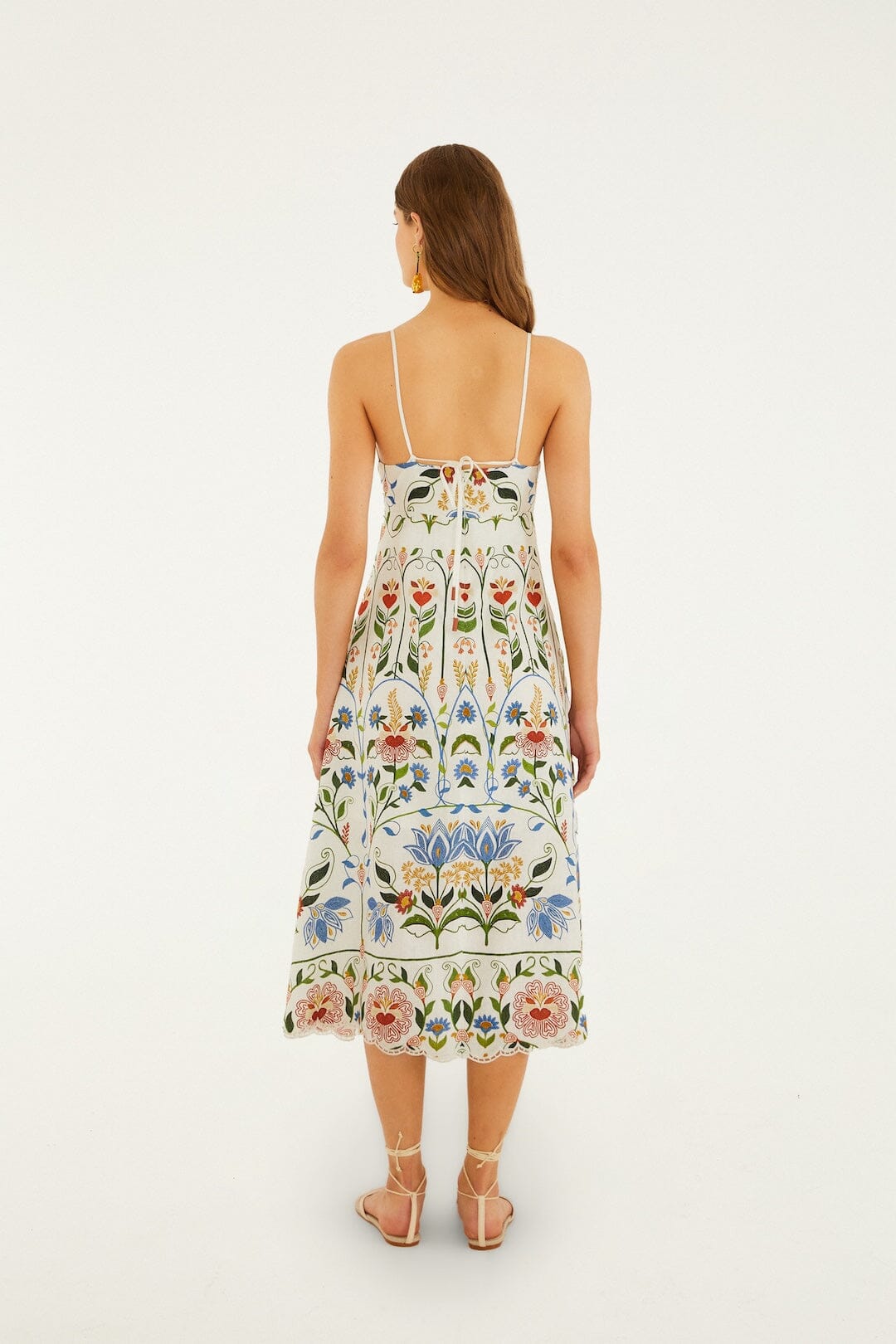 Stitched Garden Off White Robe midi - Stitched Garden Off White