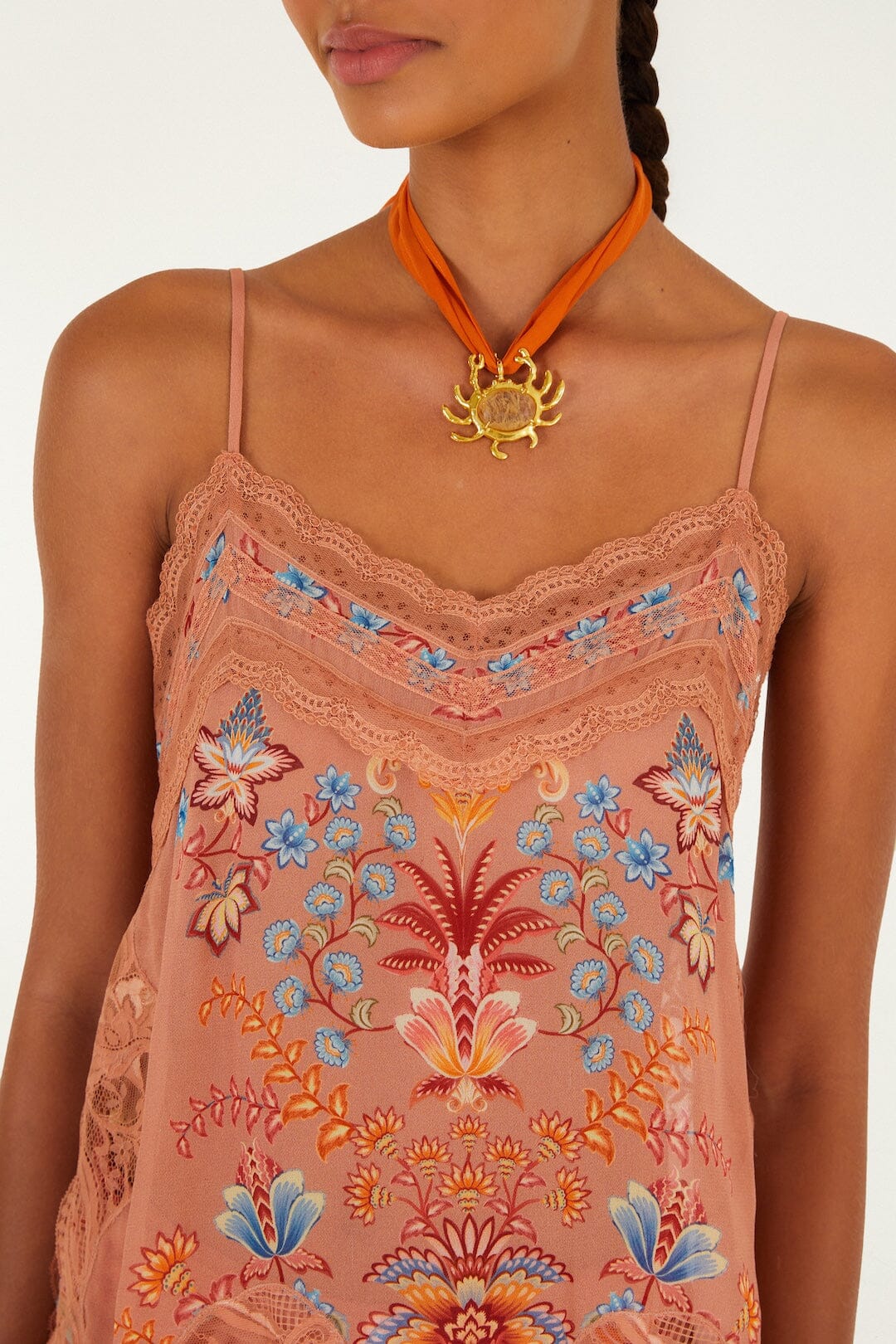 Boho Enchance Mocha Blouse - Boho Enchance Mocha