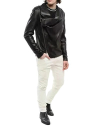 Veste en cuir - Noir