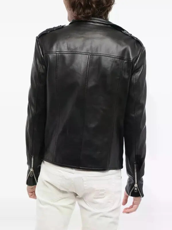 Veste en cuir - Noir
