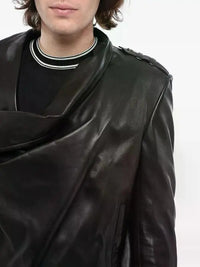 Veste en cuir - Noir