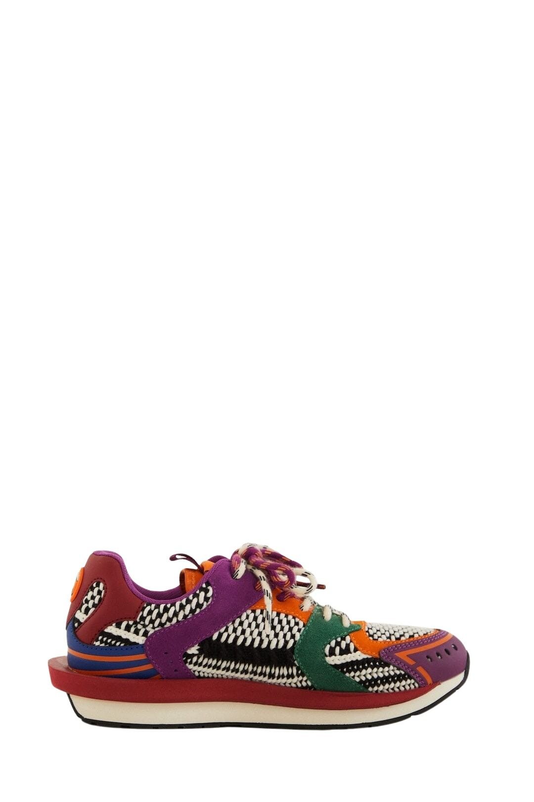 Sneakers basses à lactes - Multicolore