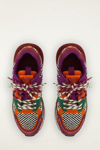 Sneakers basses à lactes - Multicolore