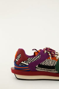 Sneakers basses à lactes - Multicolore