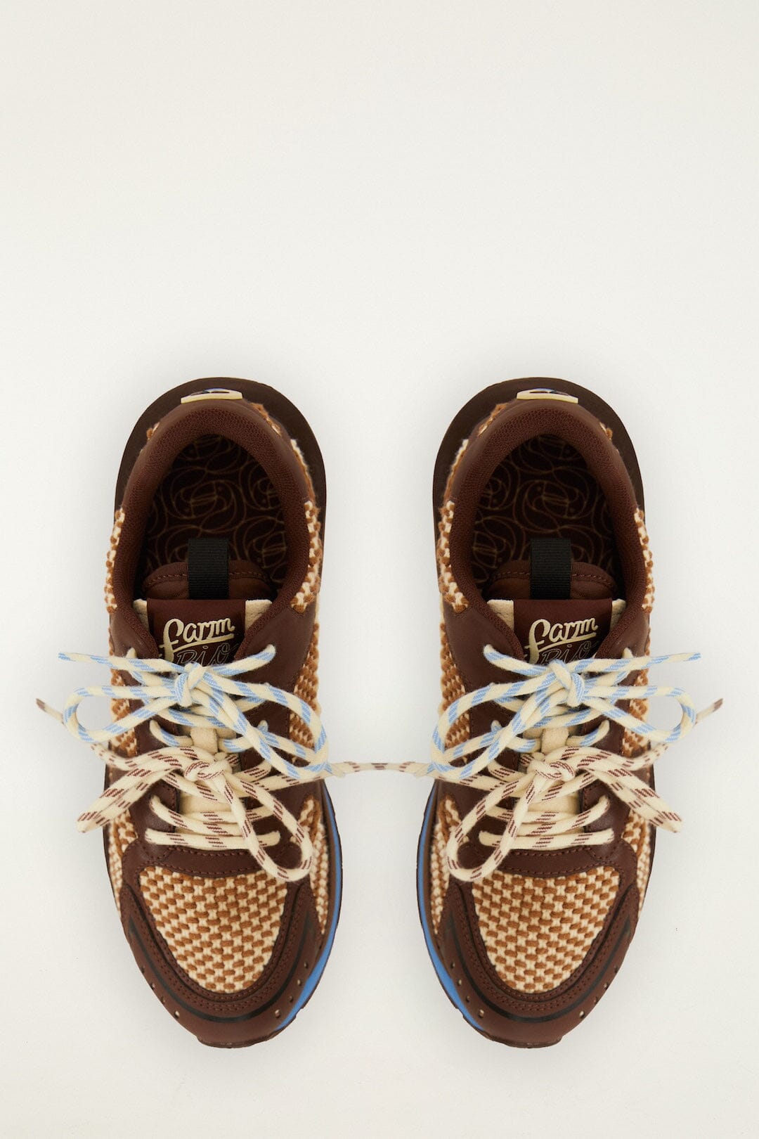 Walnut And Blue Sneakers - Walnut And Blue