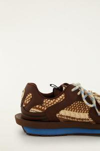 Walnut And Blue Sneakers - Walnut And Blue