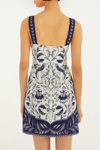 Robe courte Nina en lin - Blanc