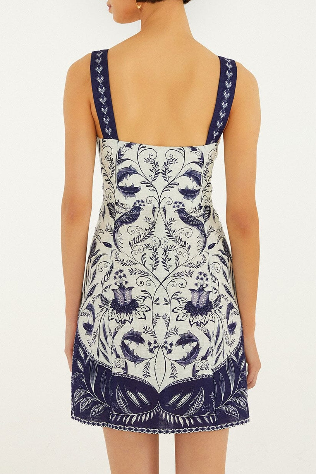 Robe courte Nina en lin - Blanc