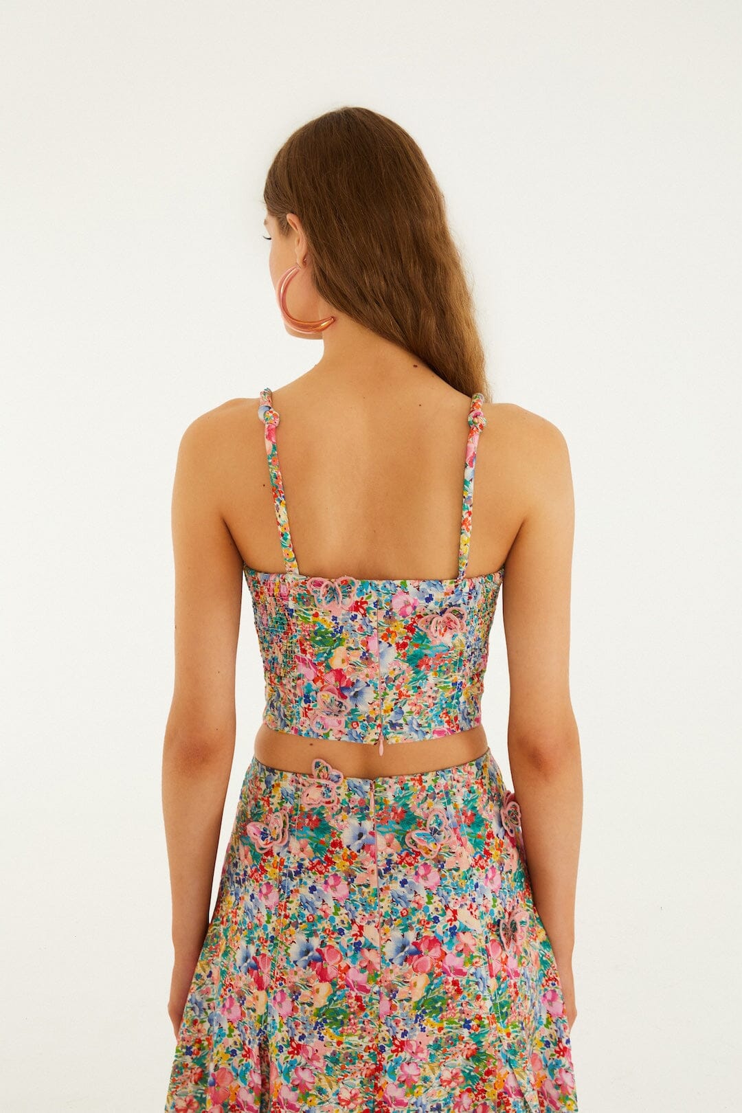 Peasant Floral Off White Top - Peasant Floral Off White