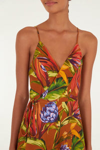 Florart Brown Robe midi - Florart Brown
