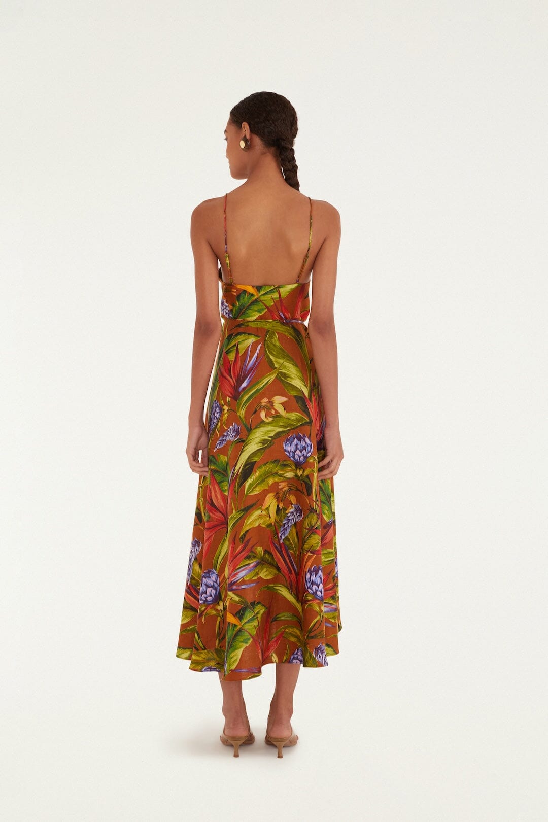 Florart Brown Robe midi - Florart Brown