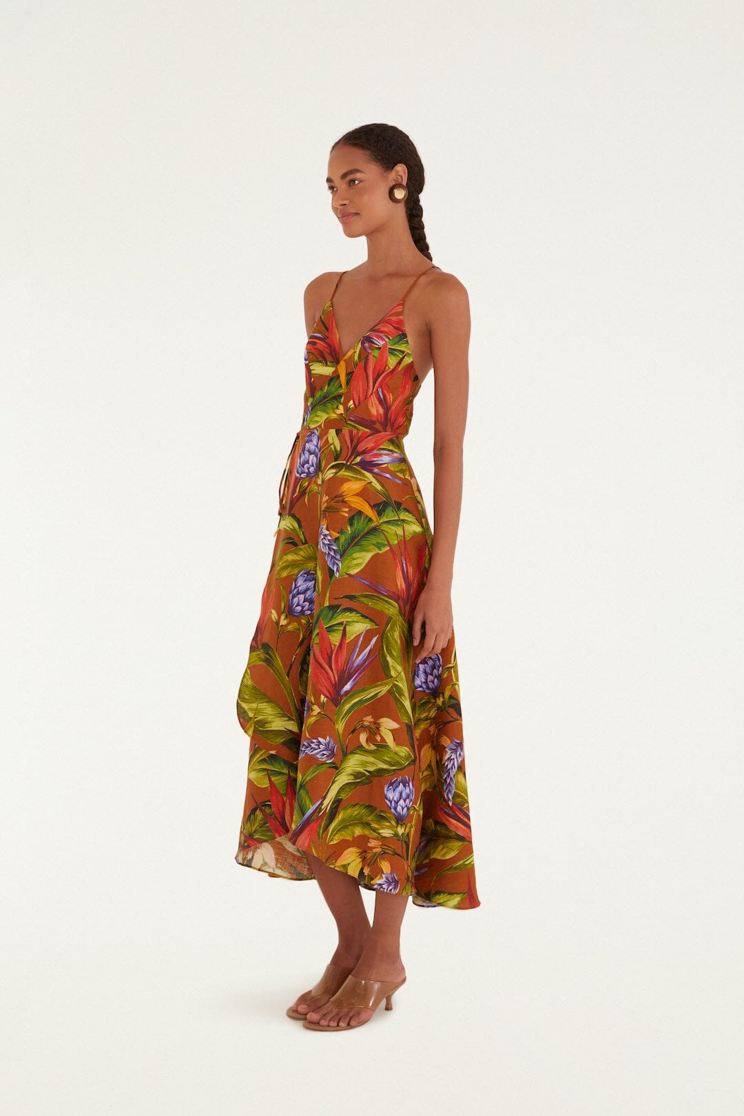 Florart Brown Robe midi - Florart Brown
