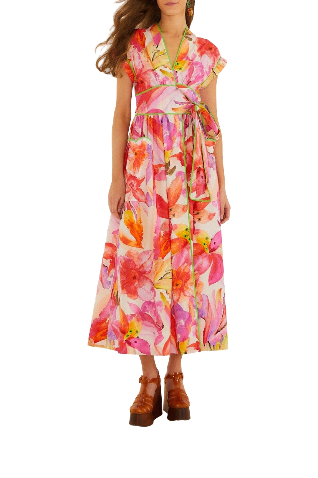 NEW_DIFFUSELY_Artsy Flora Off White Robe longue - Artsy Flora Off White