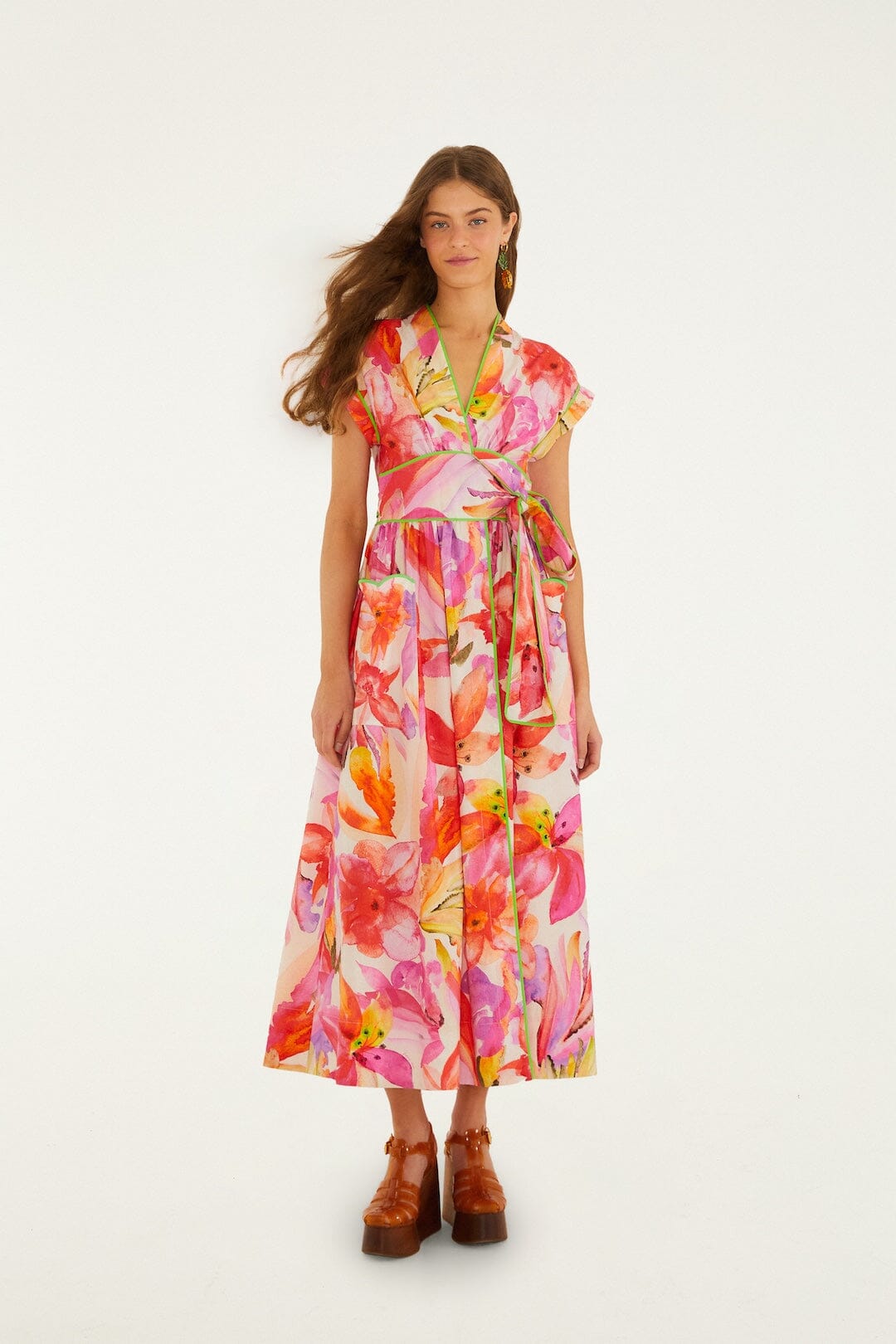 Artsy Flora Off White Robe longue - Artsy Flora Off White