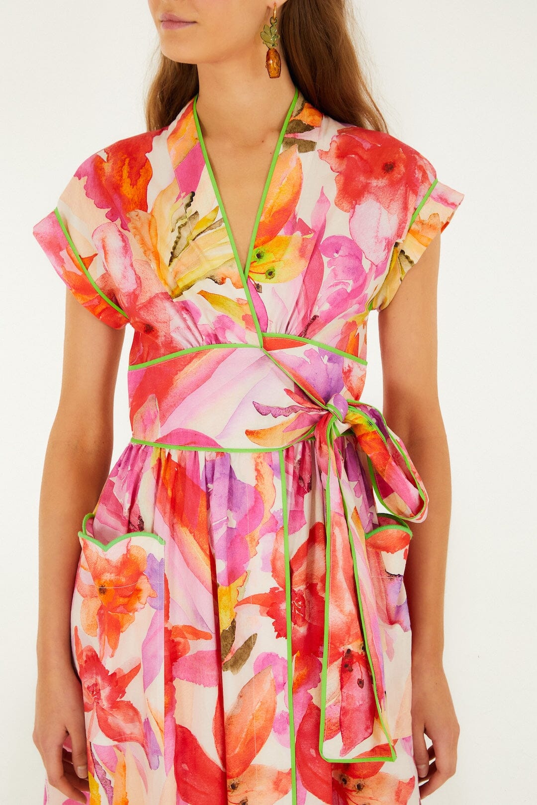 Artsy Flora Off White Robe longue - Artsy Flora Off White