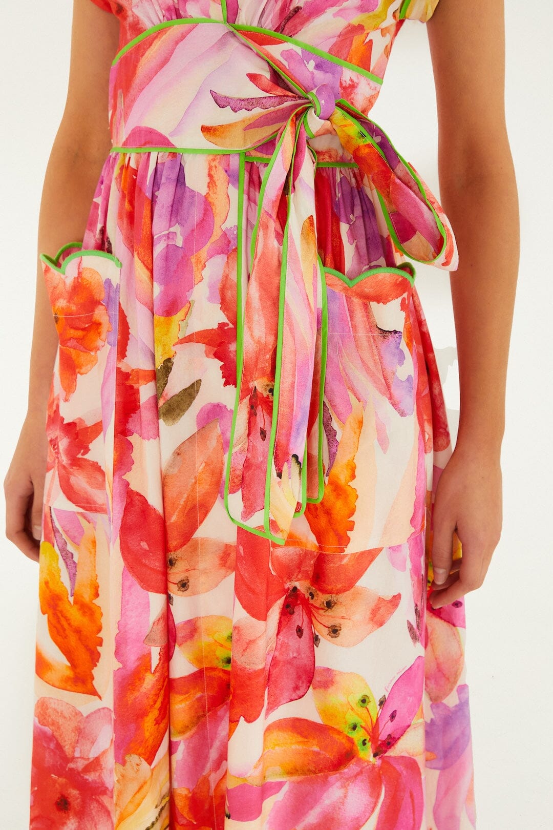 Artsy Flora Off White Robe longue - Artsy Flora Off White