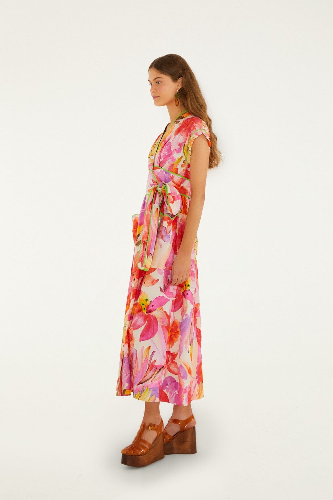 Artsy Flora Off White Robe longue - Artsy Flora Off White