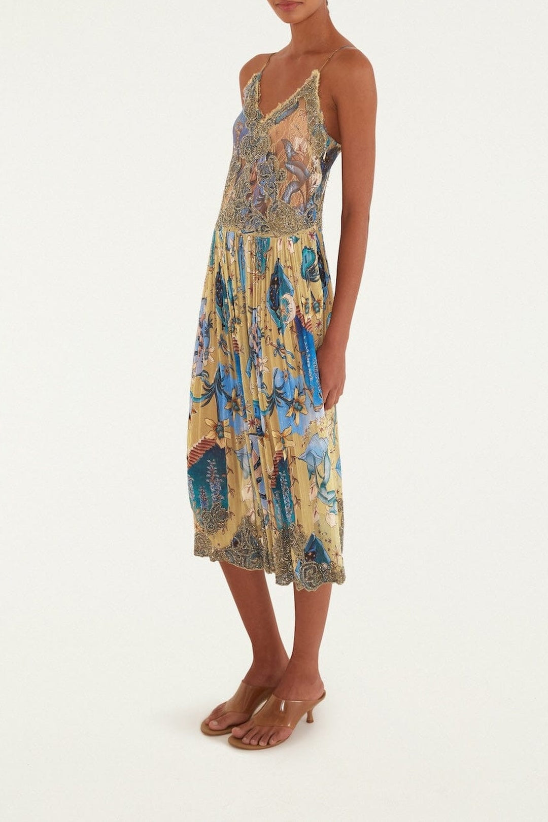 Mystical midi dress - Beige