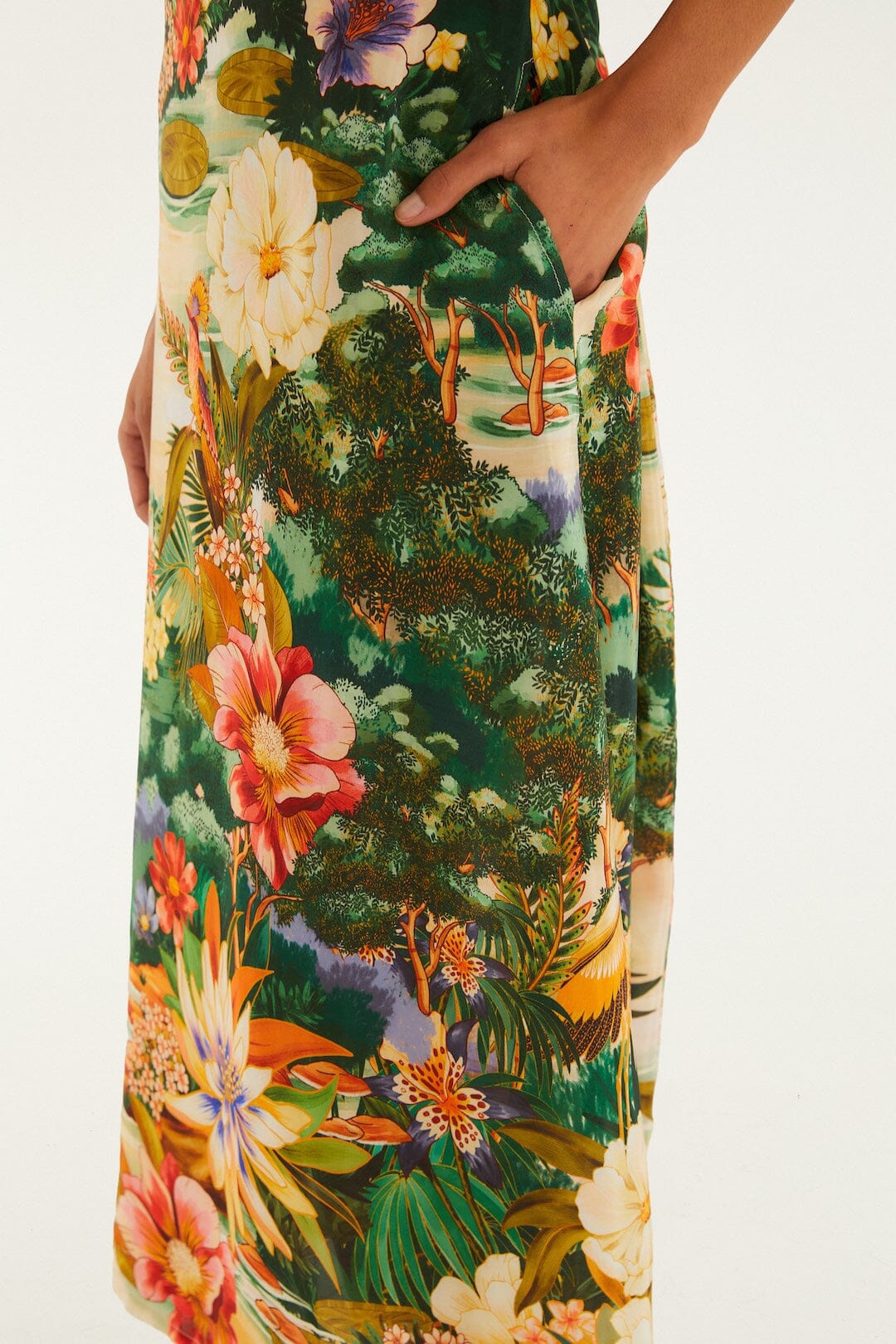 Oriental Garden Multicolor Robe longue - Oriental Garden Multicolor