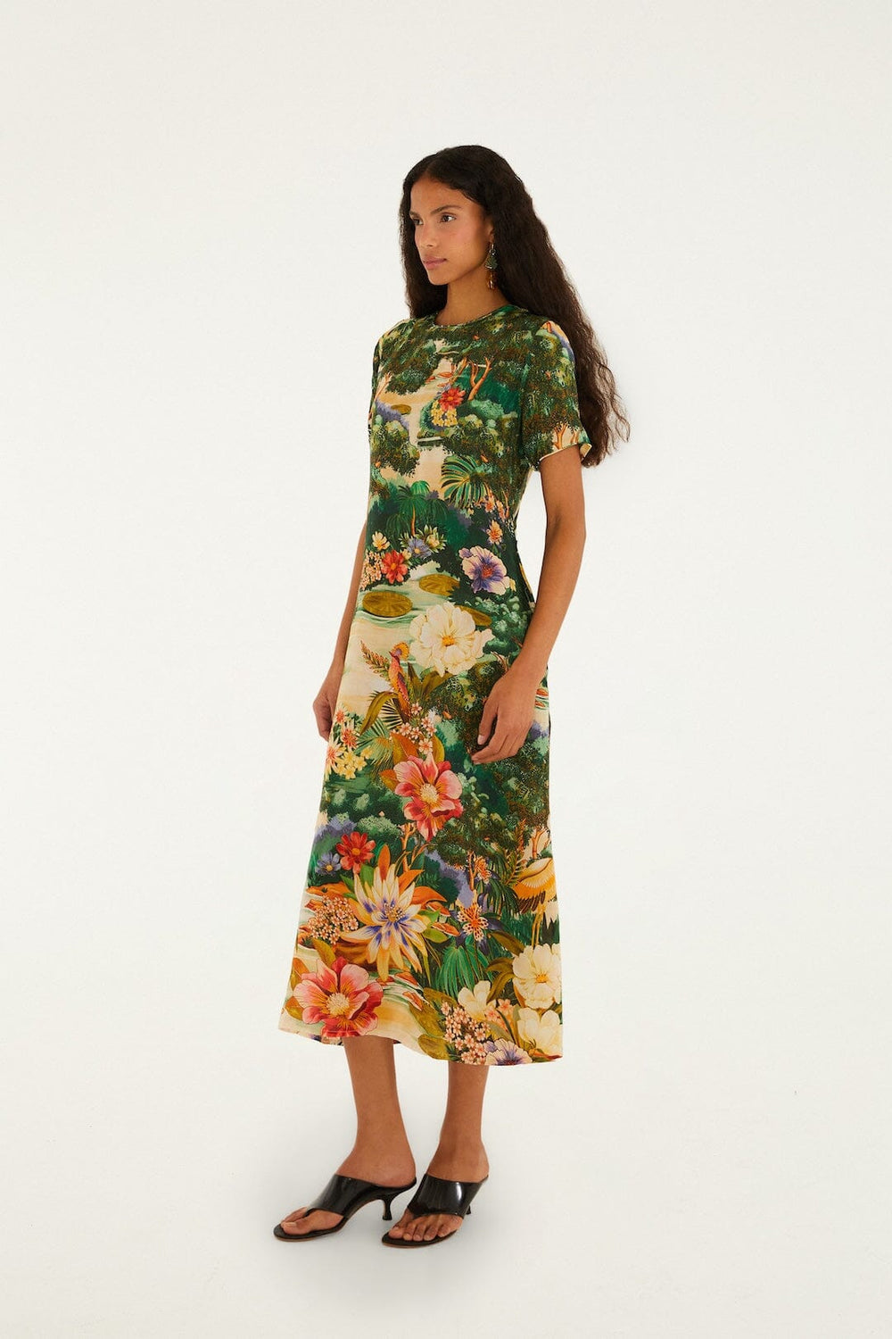 DIFFUSELY_Oriental Garden Multicolor Robe longue - Oriental Garden Multicolor