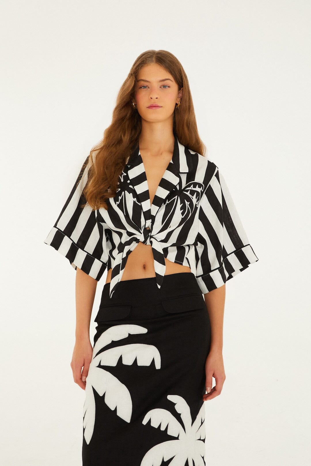 Spring Stripes Black Top court - Spring Stripes Black