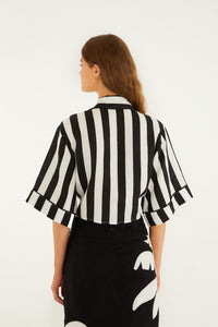 Spring Stripes Black Top court - Spring Stripes Black