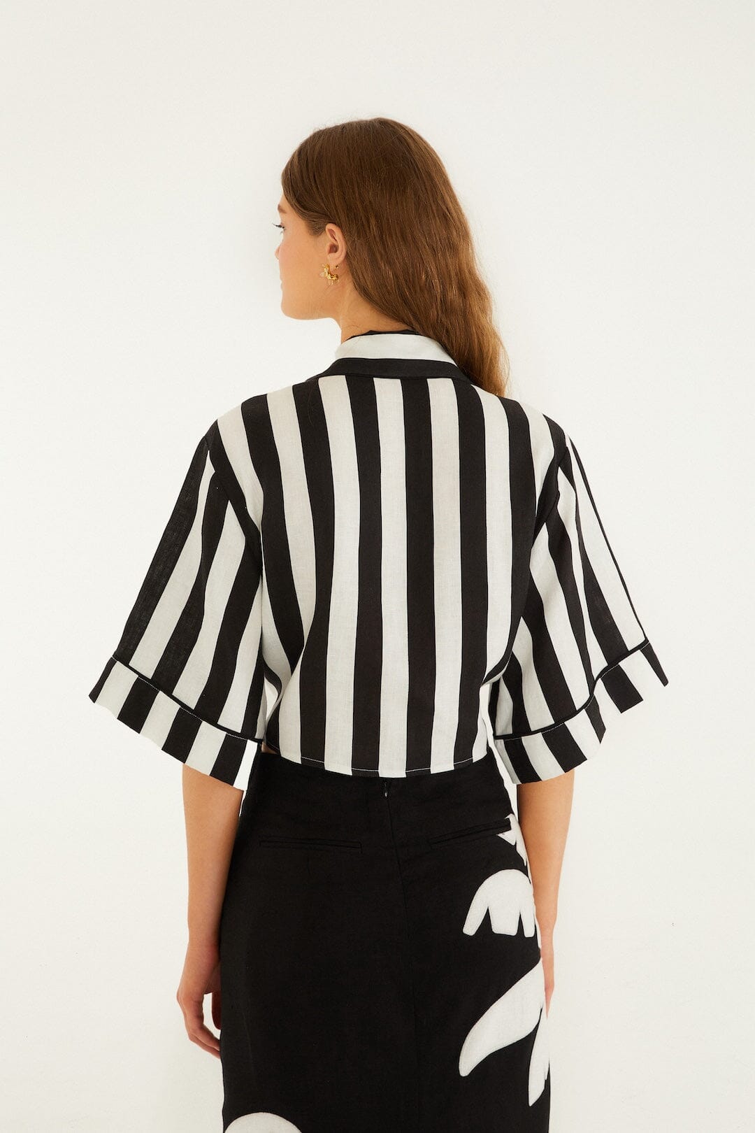 Spring Stripes Black Top court - Spring Stripes Black