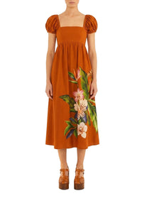 Robe midi Hilo en coton - Rose