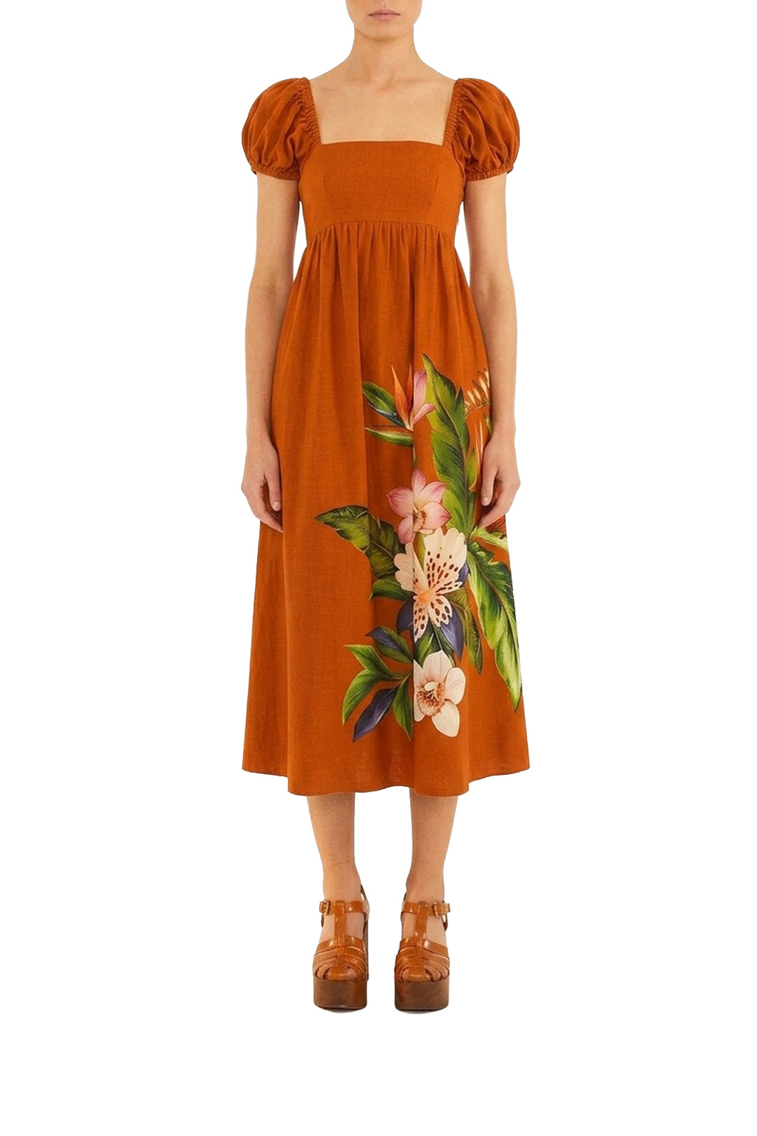 Robe midi Hilo en coton - Rose