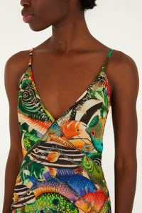 Fish Sea Multicolor Robe longue - Fish Sea Multicolor