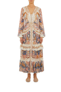 Robe longue Sea Garden - Blanc