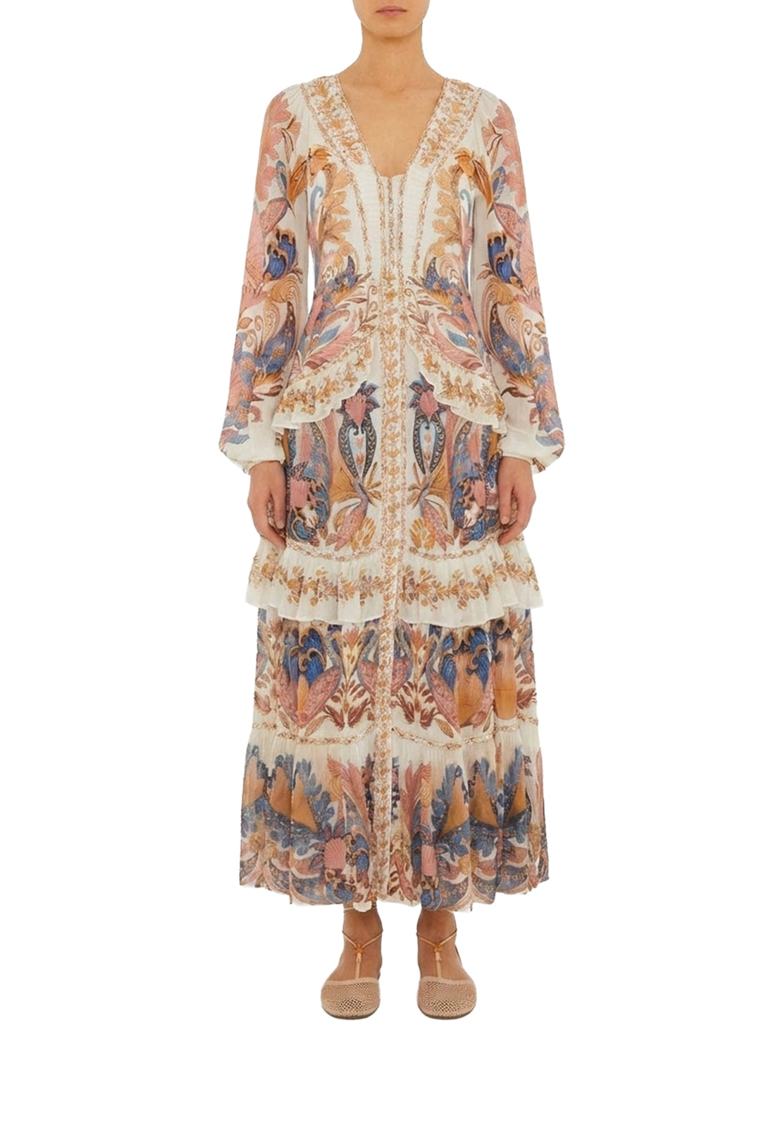 Robe longue Sea Garden - Blanc