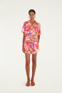 Artsy Flora Off White Short - Artsy Flora Off White