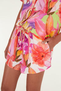 Artsy Flora Off White Short - Artsy Flora Off White