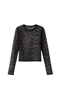 T-shirt Le Nils en dentelle - Noir