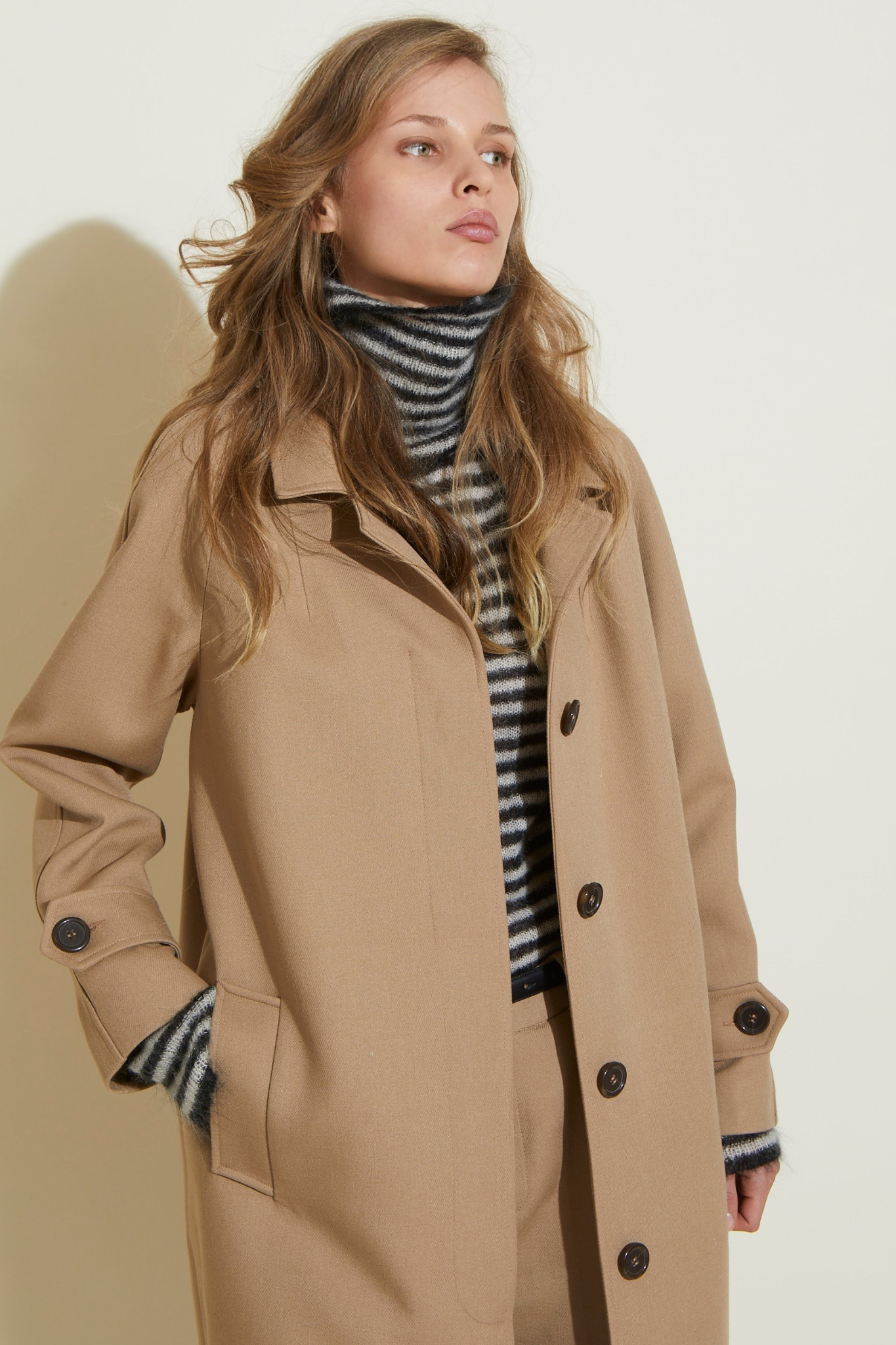 ZNOSTOCK_BEIGE COAT MOULIN - Beige