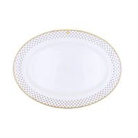 Plat ovale Home en porcelaine - Or