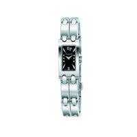Moorea Baguette steel watch 38x14 mm - Black