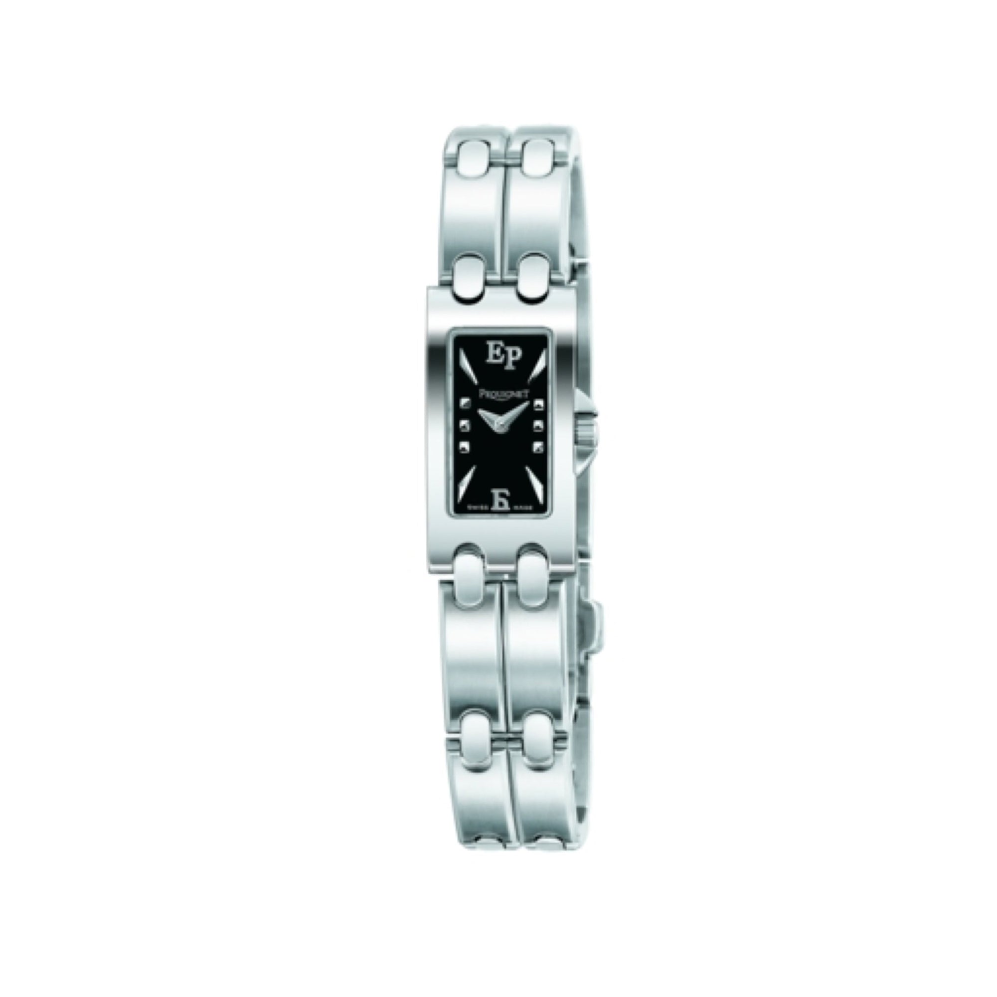Moorea Baguette steel watch 38x14 mm - Black