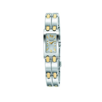 Montre Moorea Baguette en acier et or 38x14 mm - Argent