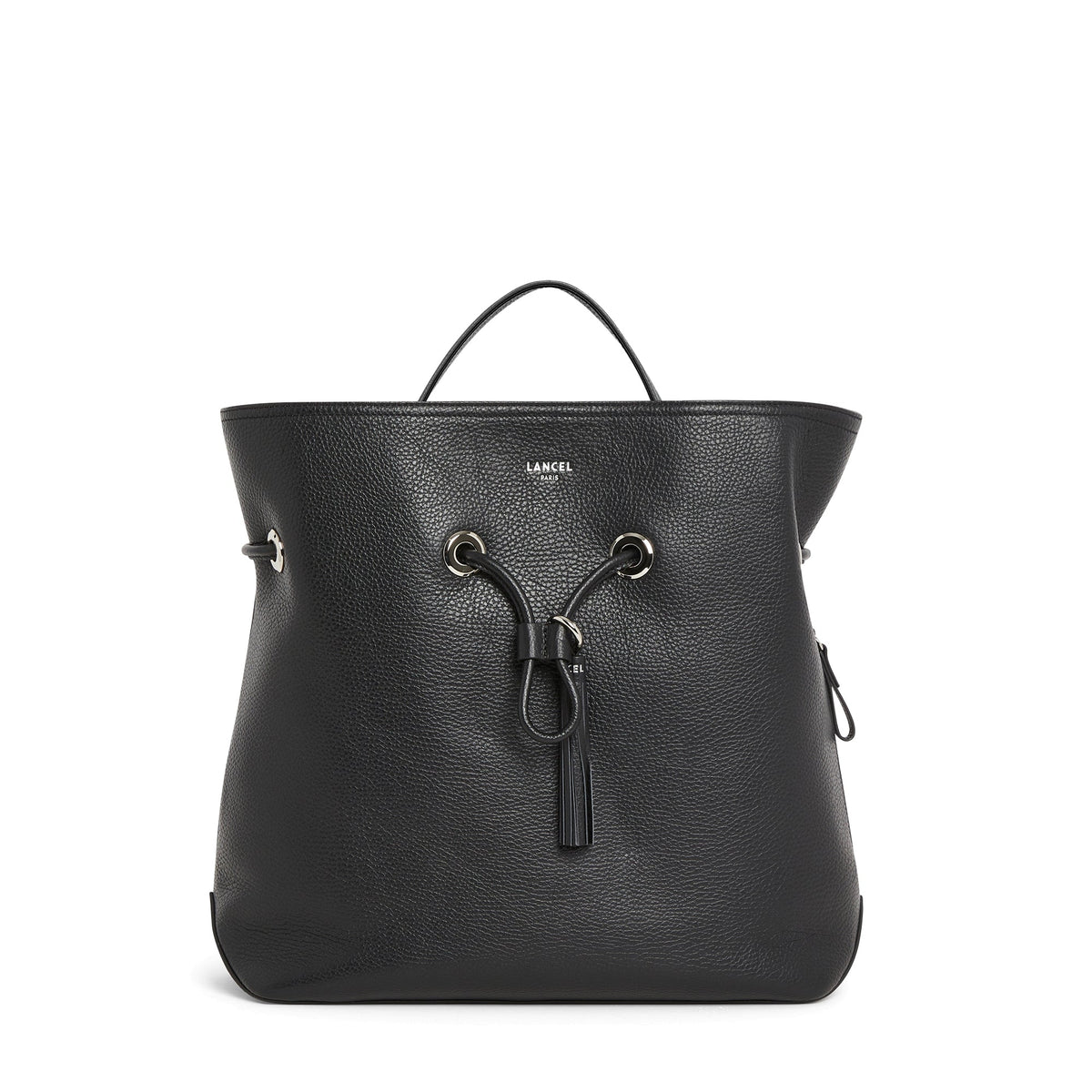 Sacha bucket bag in grained leather - Black