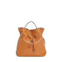 Sac seau Sacha en cuir grainé - Camel