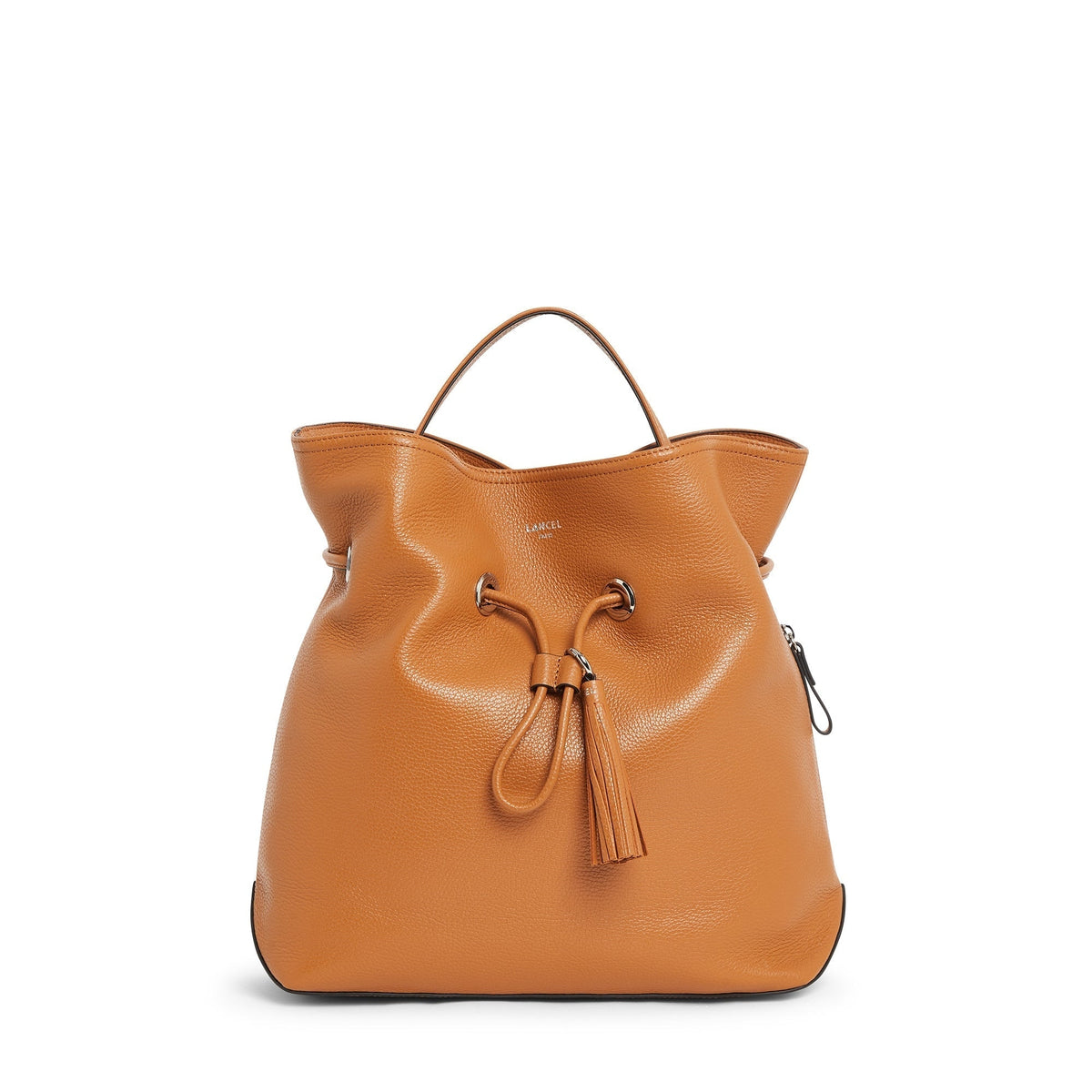 Sacha bucket bag in grained leather - Camel
