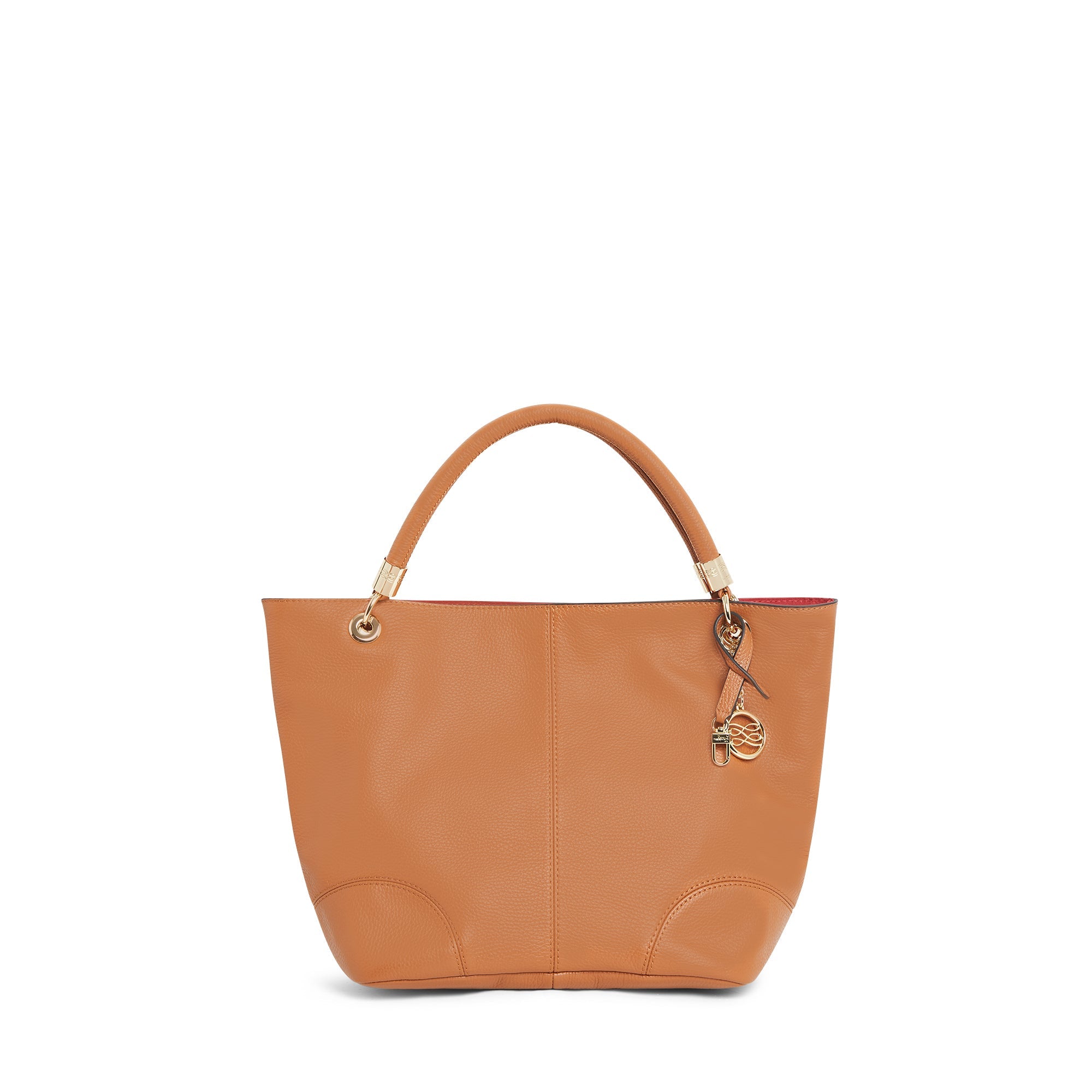 Grand Sac cabas French Flair en cuir grainé - Camel