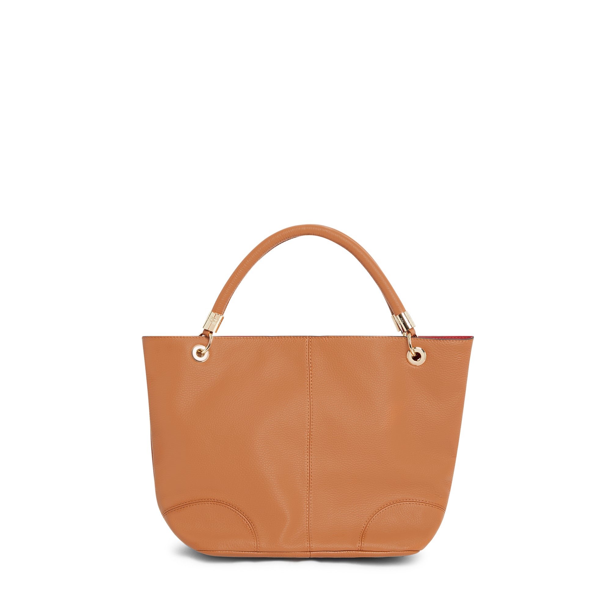 Grand Sac cabas French Flair en cuir grainé - Camel