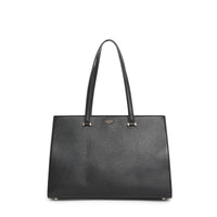 Sac Lettrines caryall en cuir grainé - Noir