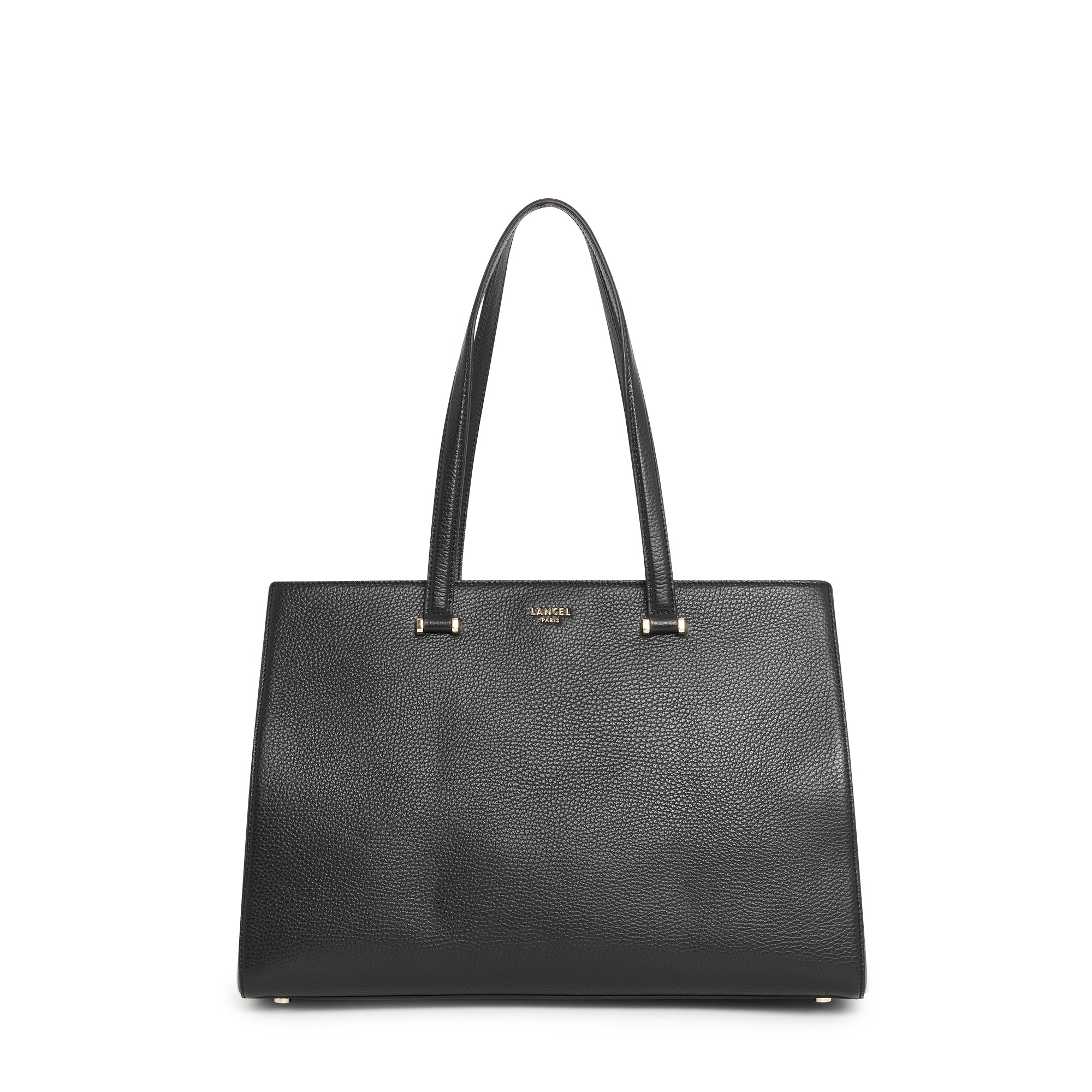 Sac Lettrines caryall en cuir grainé - Noir