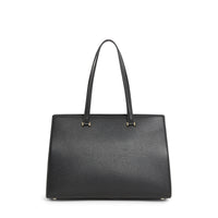 Sac Lettrines caryall en cuir grainé - Noir