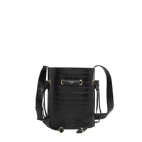 Sac seau S Le Huit en cuir - Noir